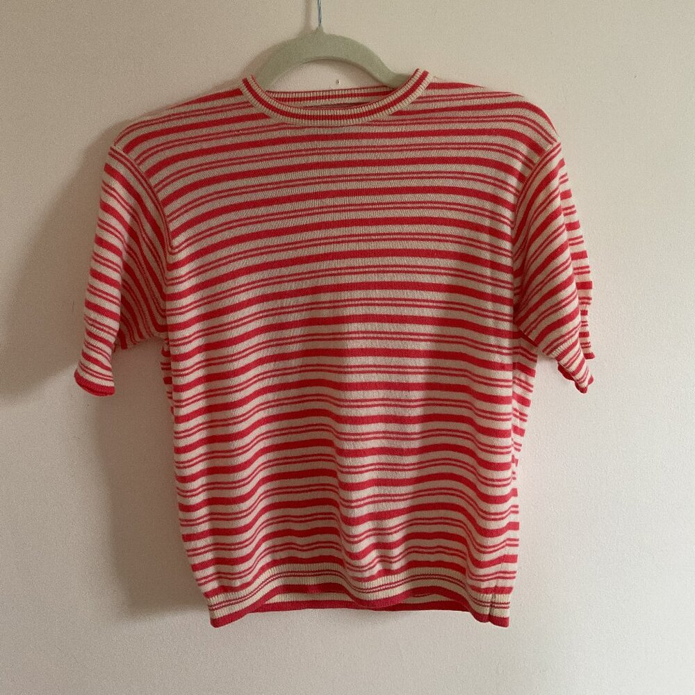 Short sleeved Cashmere Striped sweater Size S